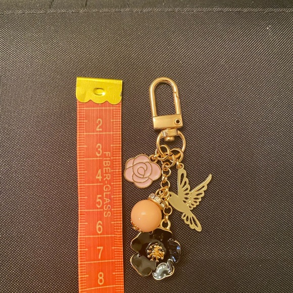 Hummingbird flower mini purse charm - Picture 3 of 3